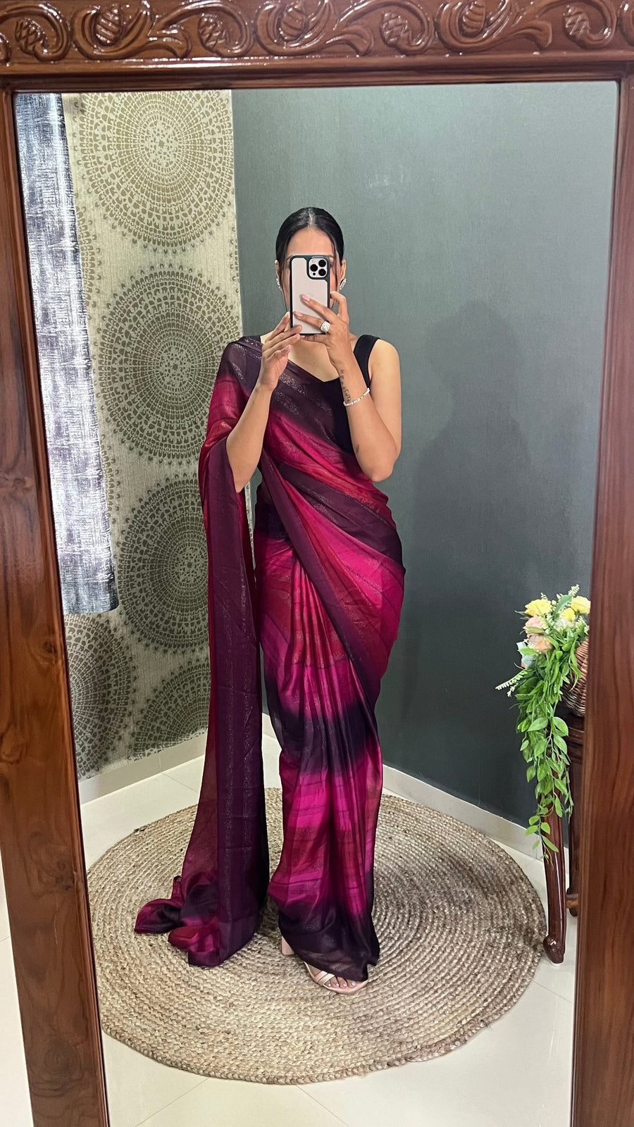 Heer pink 1 MIN Ready To Wear Pink Shade Heer Saree