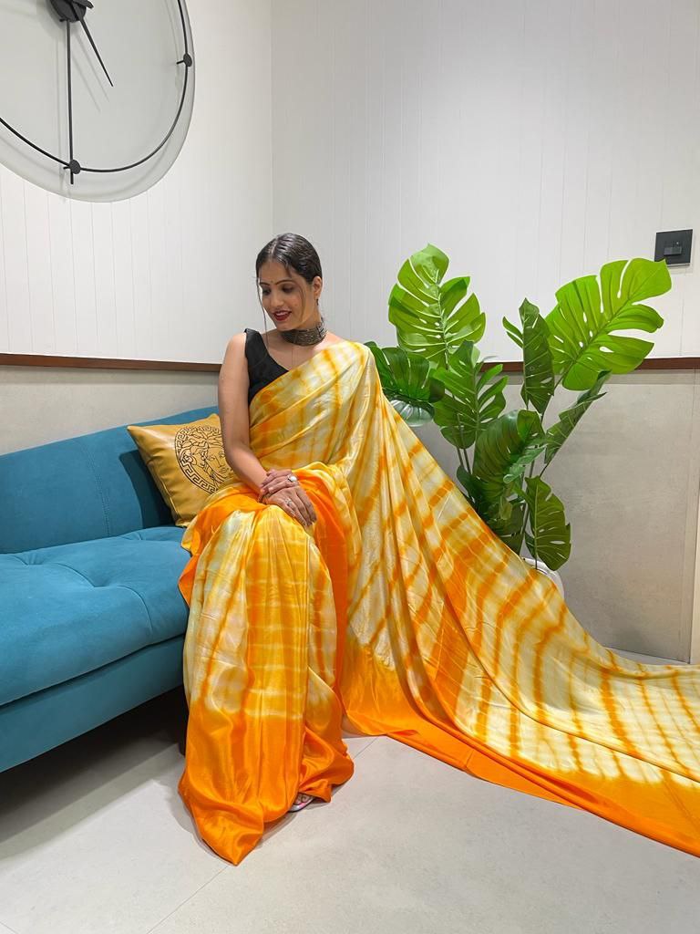 1-min ready to wear in shibori prisma print saree with unstitch blouse