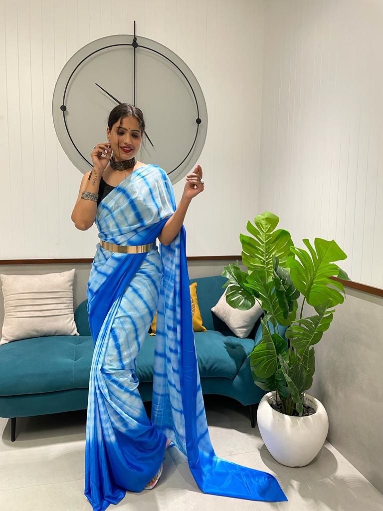 1-min ready to wear in shibori prisma print saree with unstitch blouse