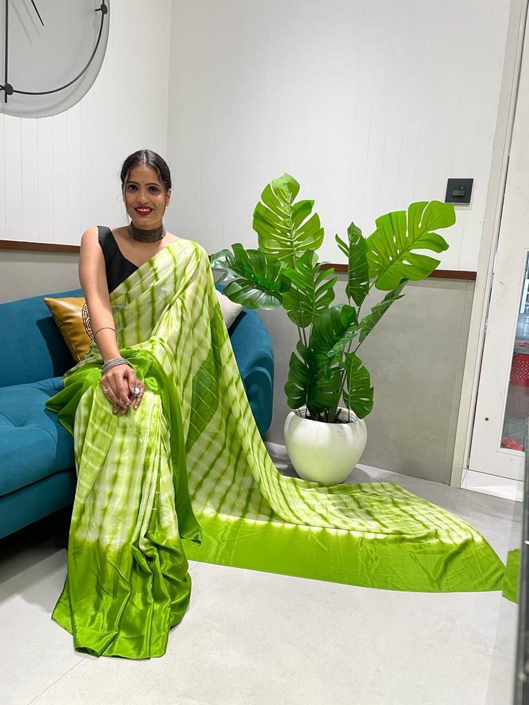 1-min ready to wear in shibori prisma print saree with unstitch blouse